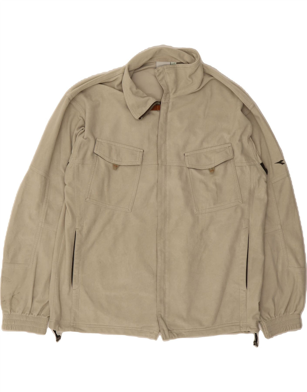 DIADORA Mens Tracksuit Top Jacket UK 38 Medium Beige Polyester Vintage Diadora and Second-Hand Diadora from Messina Hembry 