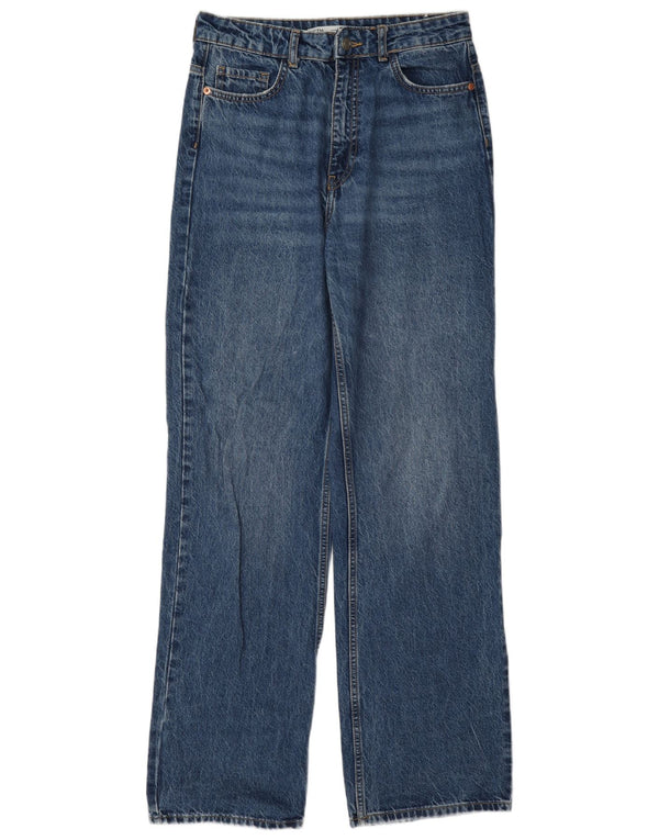 Zara Γυναικείο Ψηλόμεσο Φαρδύ Τζιν EU 38 Small W28 L33 Μπλε βαμβακερό