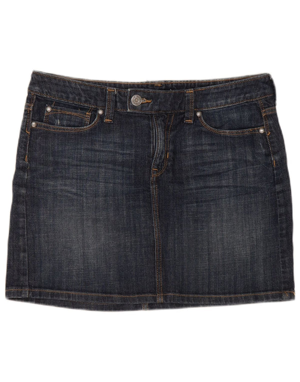 Gap Γυναικεία μίνι τζιν φούστα UK 12 Medium W32 Navy Blue Cotton
