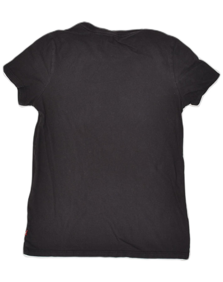 LEVI'S Womens Graphic T-Shirt Top UK 6 XS Black Cotton | Vintage Levi's | Thrift | Second-Hand Levi's | Used Clothing | Messina Hembry 