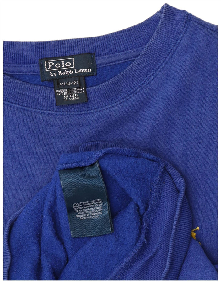 Polo Ralph Lauren Boys Φούτερ Jumper 10-11 ετών Μεσαίο μπλε βαμβακερό