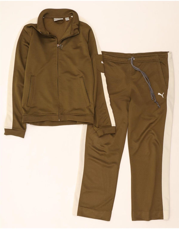 Puma γυναικεία φόρμα UK 12 Medium Khaki Colourblock Polyester