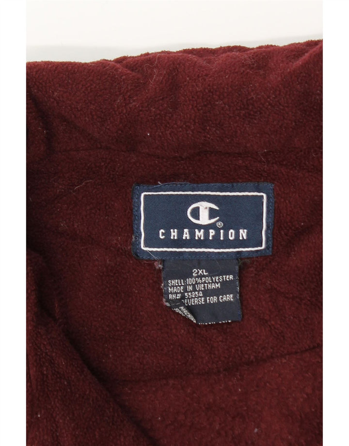 Champion Ανδρικό φερμουάρ Fleece Jumper 2XL Βουργουνδί Πολυεστέρας