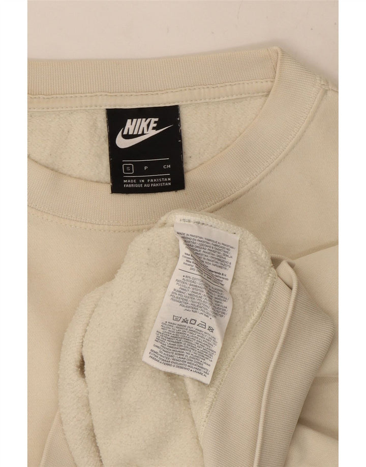 Γυναικεία φούτερ NIKE Crop Oversized Jumper UK 10 Small Off White Βαμβακερά