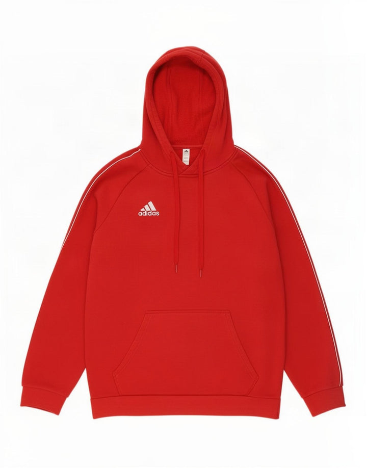 Ανδρικό φούτερ Adidas, μεσαίο κόκκινο βαμβακερό