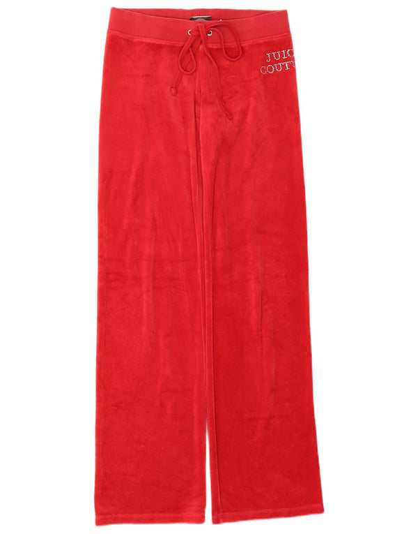 Γυναικεία βελούδινη αθλητική φόρμα Juicy Couture UK 10 Small Red Cotton