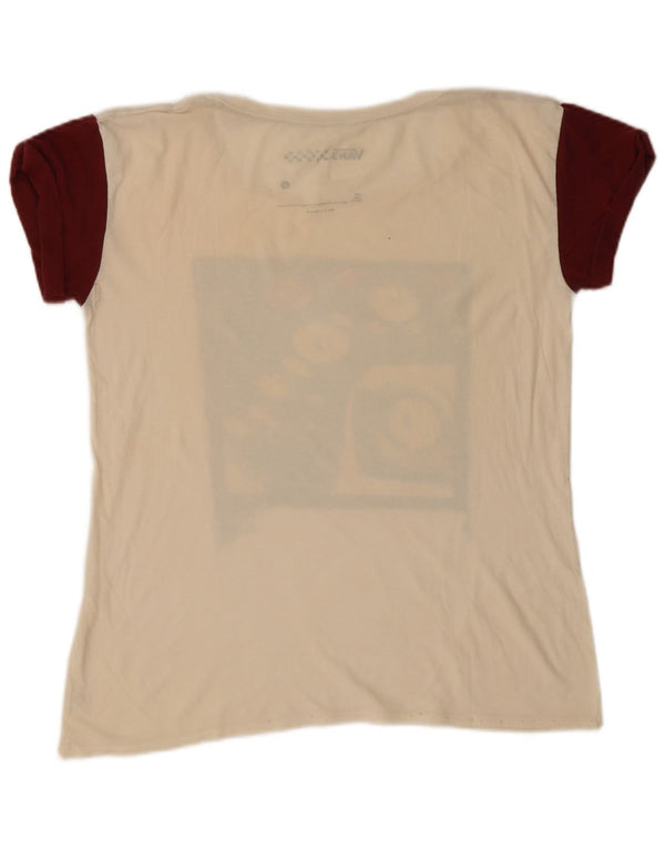 Γυναικείο γραφικό μπλουζάκι VANS Top UK 16 Large Off White Colourblock