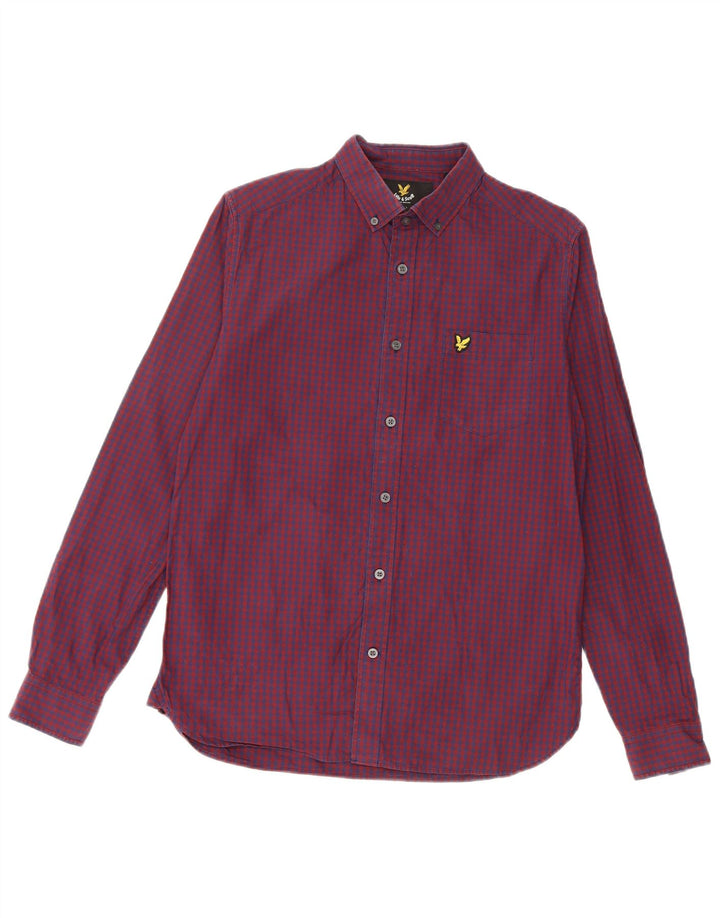 Ανδρικό πουκάμισο Lyle & Scott Μικρό Βουργουνδί Gingham Cotton