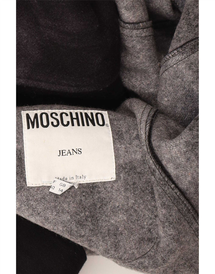 Γυναικείο πανωφόρι Moschino UK 14 Μαλλί μεσαίου μαύρου χρώματος