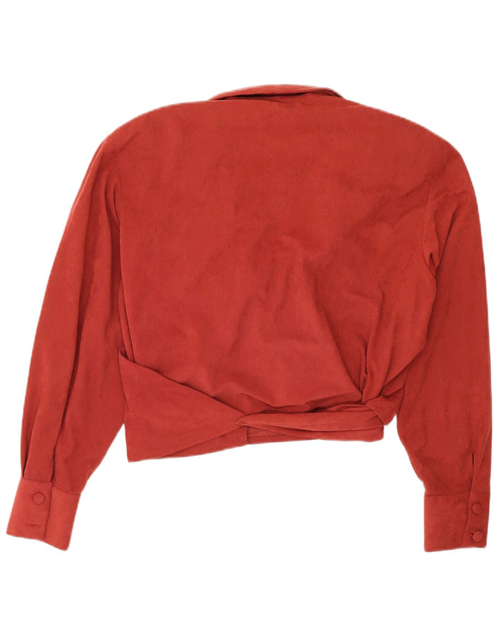 Tiziana Natta Γυναικείο Wrap Crop Top IT 44 Medium Burgundy