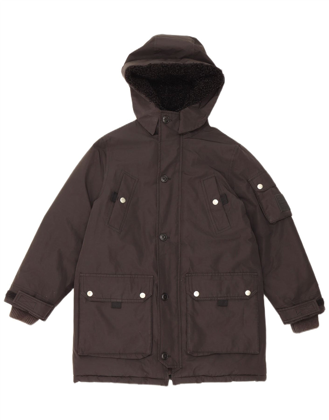 Diesel γυναικείο μπουφάν Parka με κουκούλα UK 10 Small Black Polyester