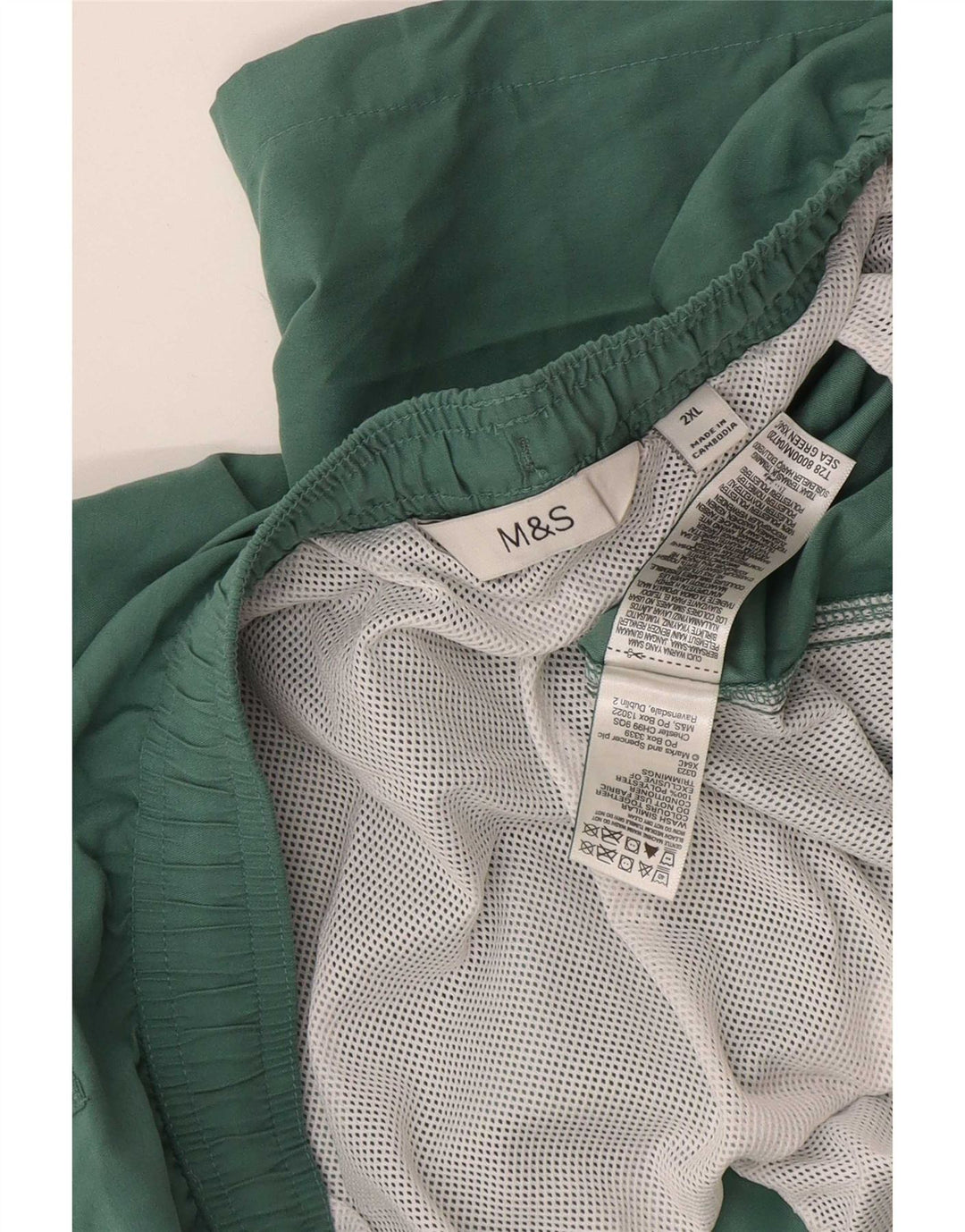 Ανδρικό σορτς κολύμβησης Marks & Spencer 2XL πράσινο πολυεστέρα