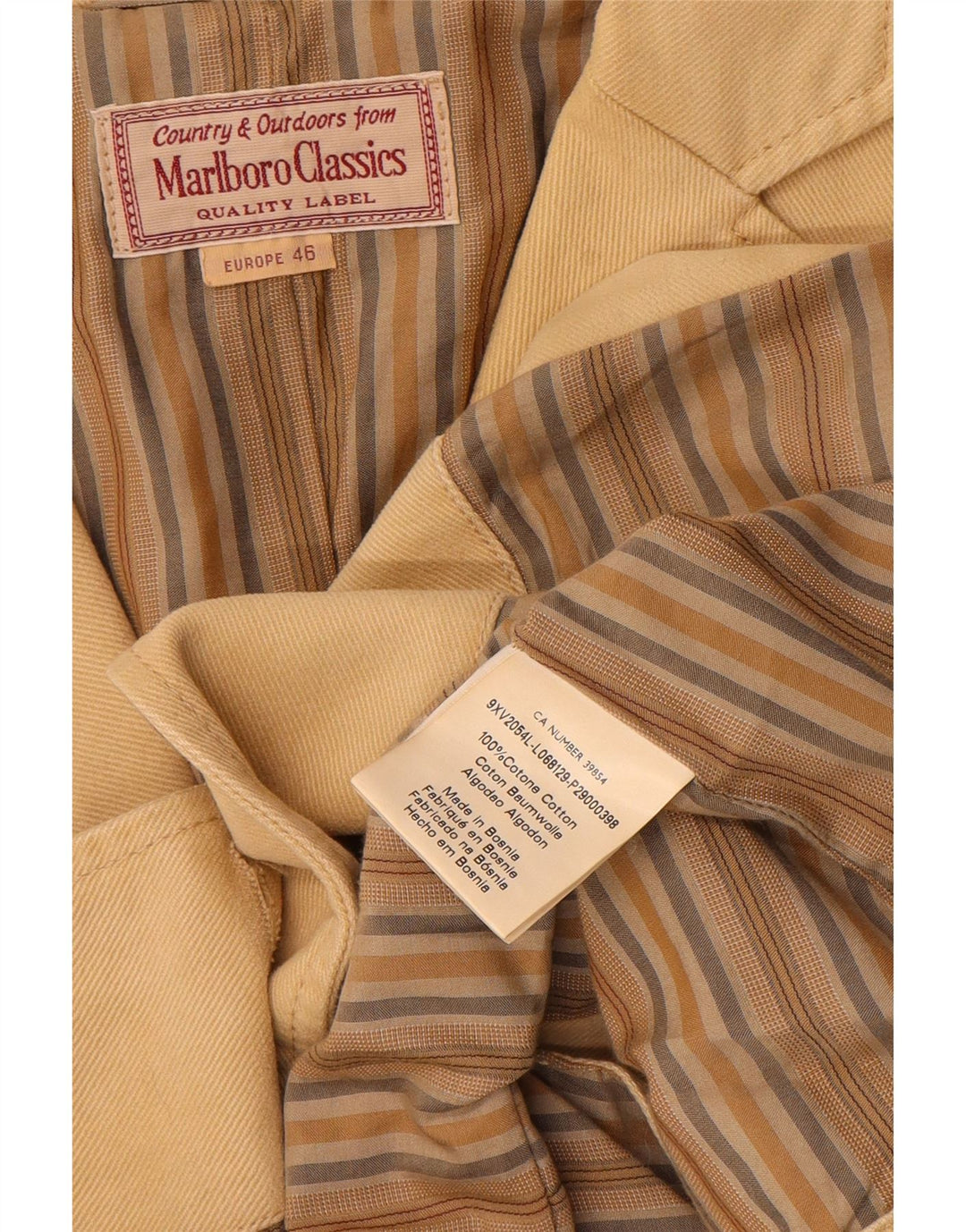 Marlboro Classics Γυναικείο σακάκι μπλέιζερ με 3 κουμπιά EU 46 XL Μπεζ βαμβακερό