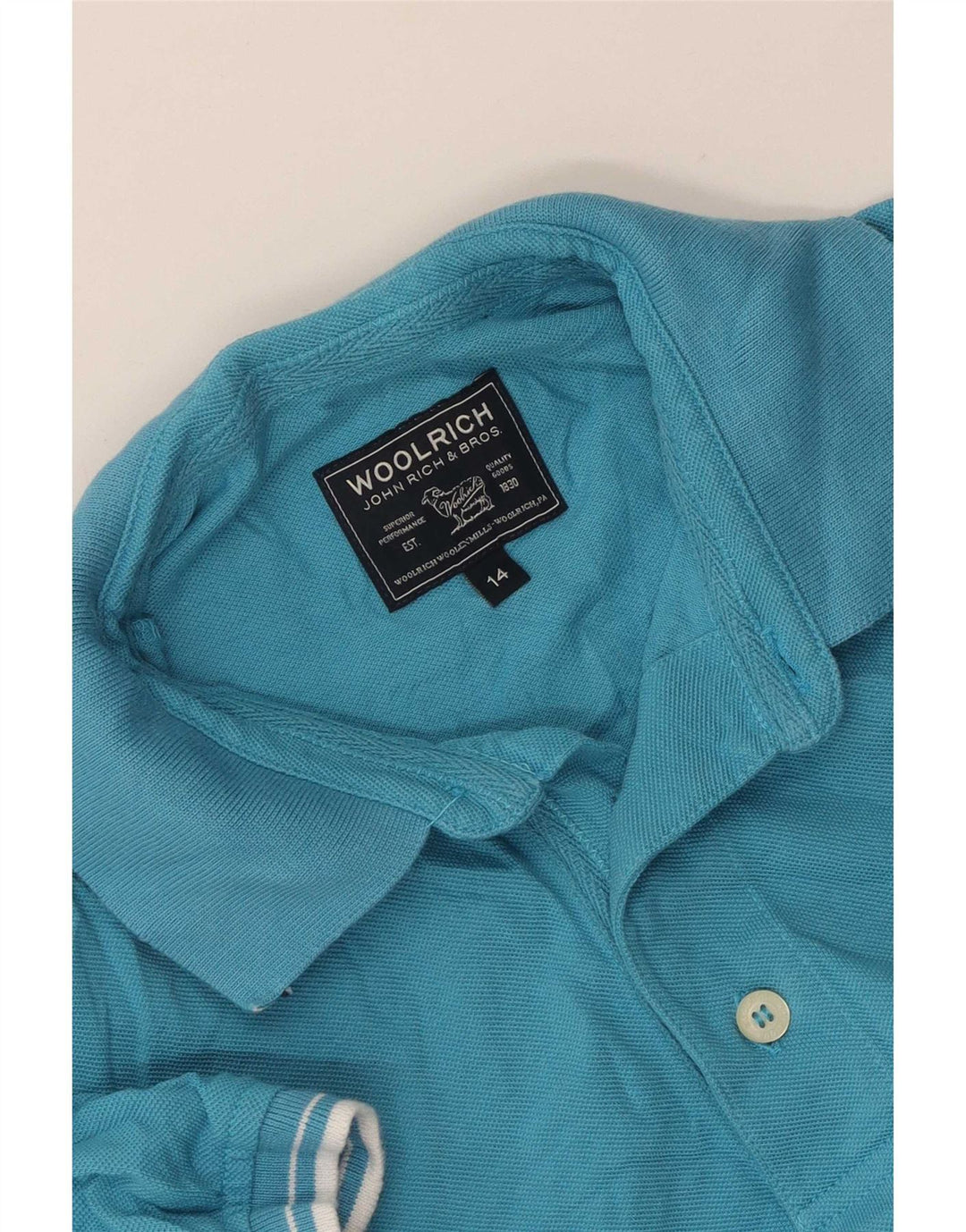 Woolrich Boys Polo πουκάμισο 13-14 ετών Μπλε