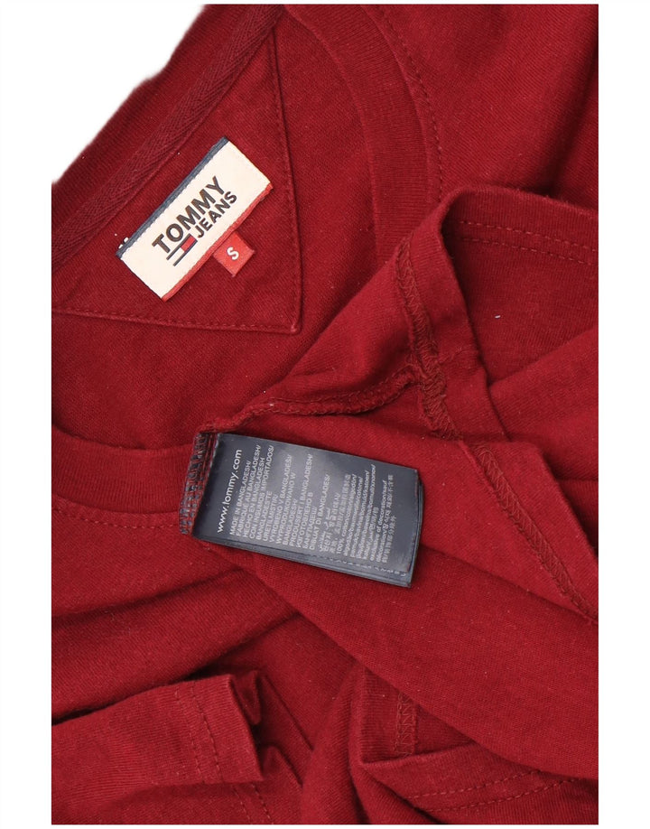 Ανδρικό T-Shirt Tommy Hilfiger Top Small Maroon Βαμβακερό