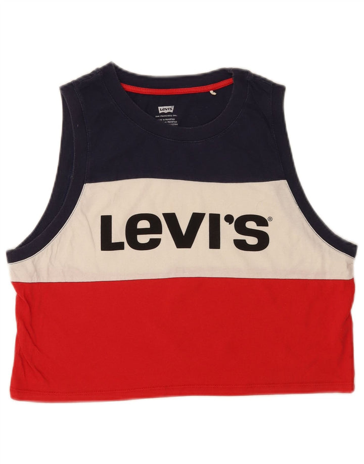Γυναικείο γραφικό γιλέκο Levi's Crop Top 10 Μικρά πολύχρωμα χρωματιστά μπλοκ