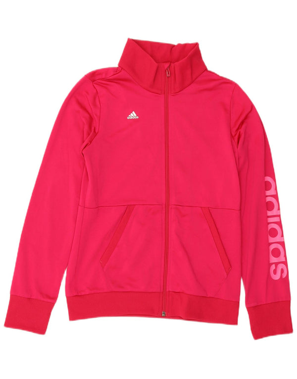 ADIDAS Girls Graphic αθλητική φόρμα 13-14 ετών ροζ πολυεστέρα