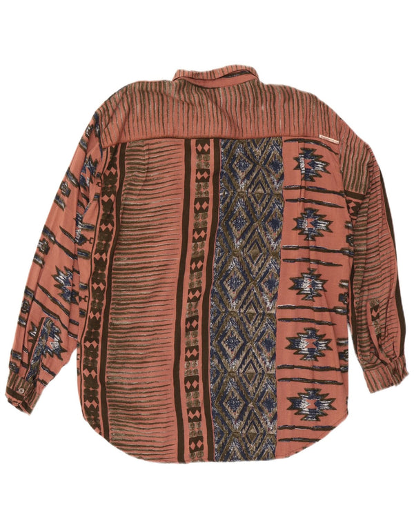 Ανδρικό πουκάμισο VINTAGE Μεγάλο Ροζ Γεωμετρικό