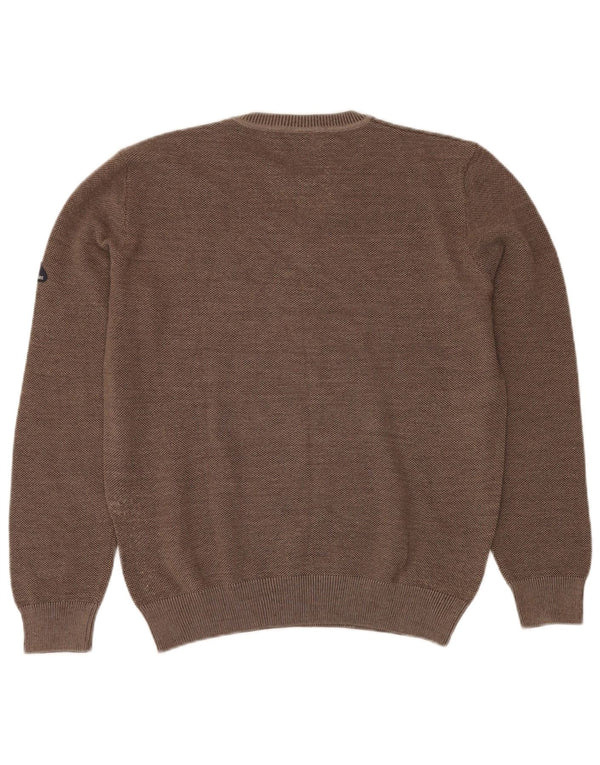 NAVIGARE Γυναικείο πουλόβερ με λαιμόκοψη με V λαιμόκοψη UK 16 μεγάλο καφέ μαλλί