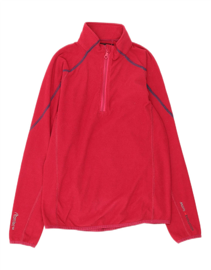 Musto γυναικείο φερμουάρ Fleece Jumper UK 12 Medium Pink Polyester