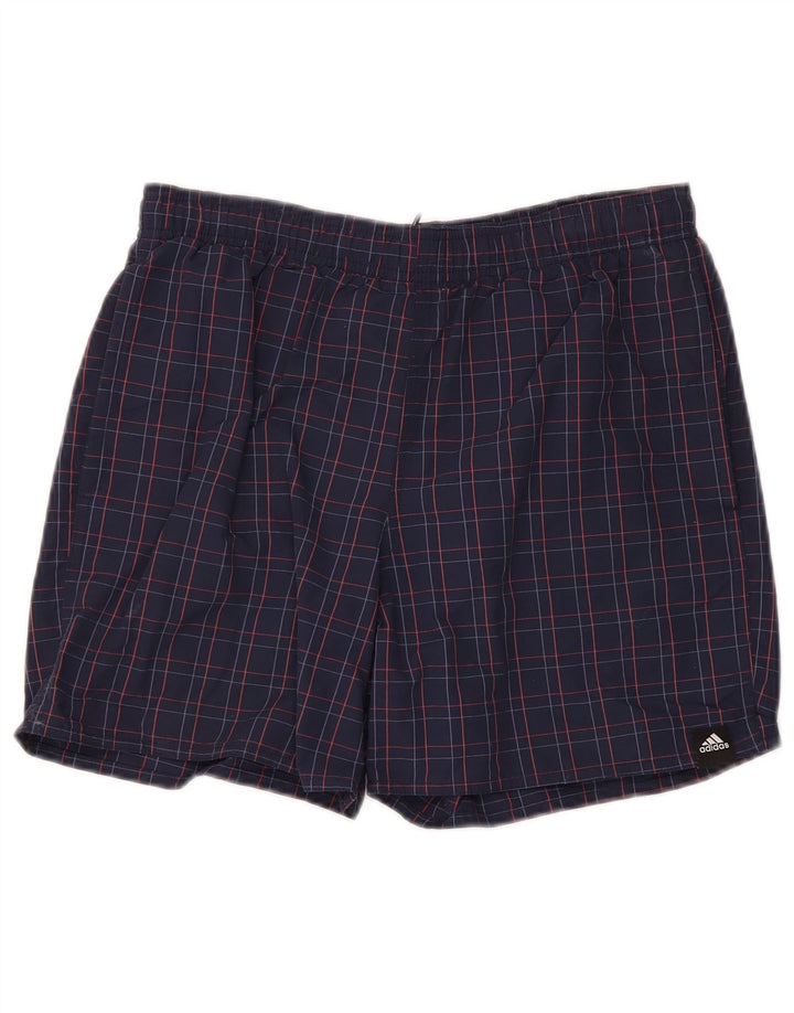 Ανδρικό αθλητικό σορτς Adidas Small Navy Blue Check Polyamide