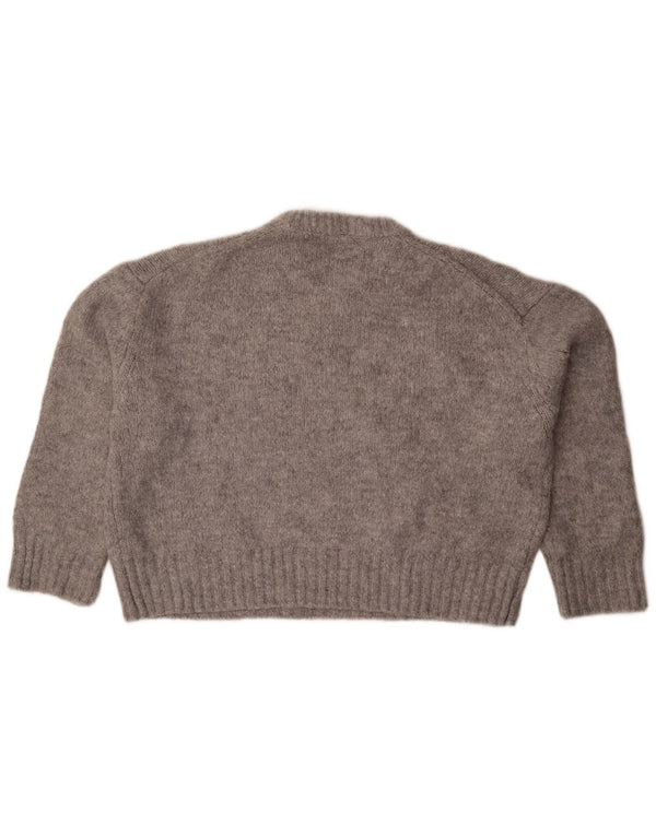 Zara γυναικείο πουλόβερ υπερμεγέθη Crew Neck Jumper UK 14 Medium Grey Flecked