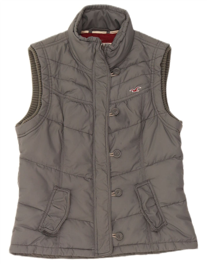 Hollister Γυναικείο Gilet UK 14 Large Grey Polyester