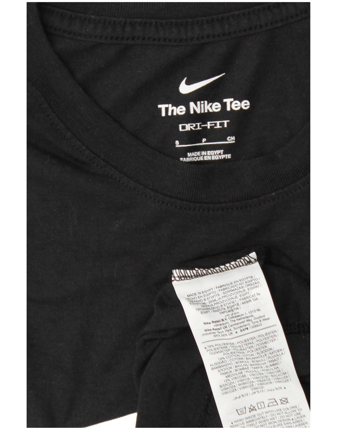 Ανδρικό γραφικό μπλουζάκι Nike, ανδρικό Dri Fit, μικρό μαύρο πολυεστέρα