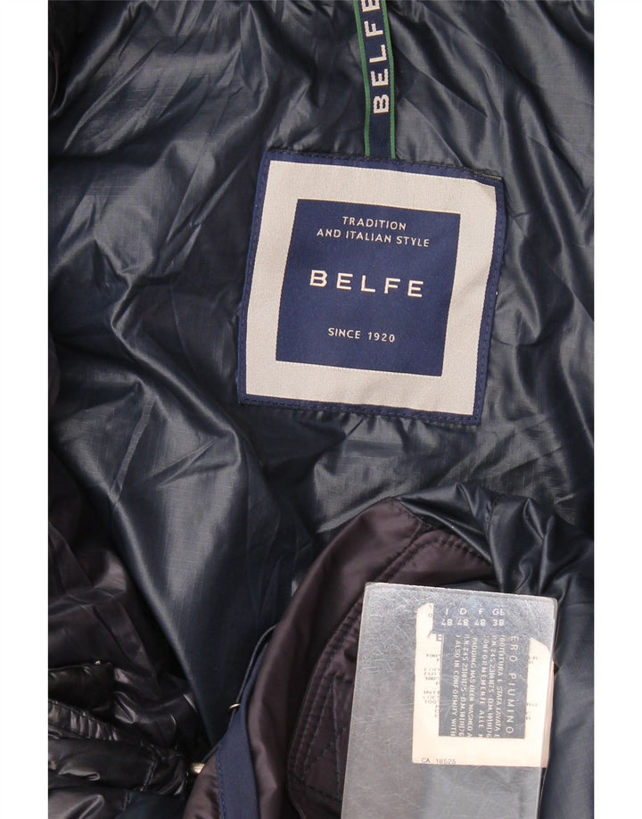 Belfe Ανδρικό μπουφάν με κουκούλα UK 38 Medium Navy Blue Polyamide