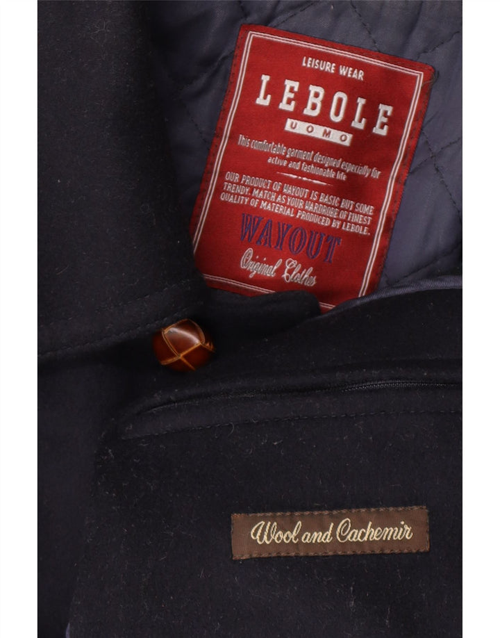Ανδρικό πανωφόρι Lebole UK 14 Large Navy Blue Wool