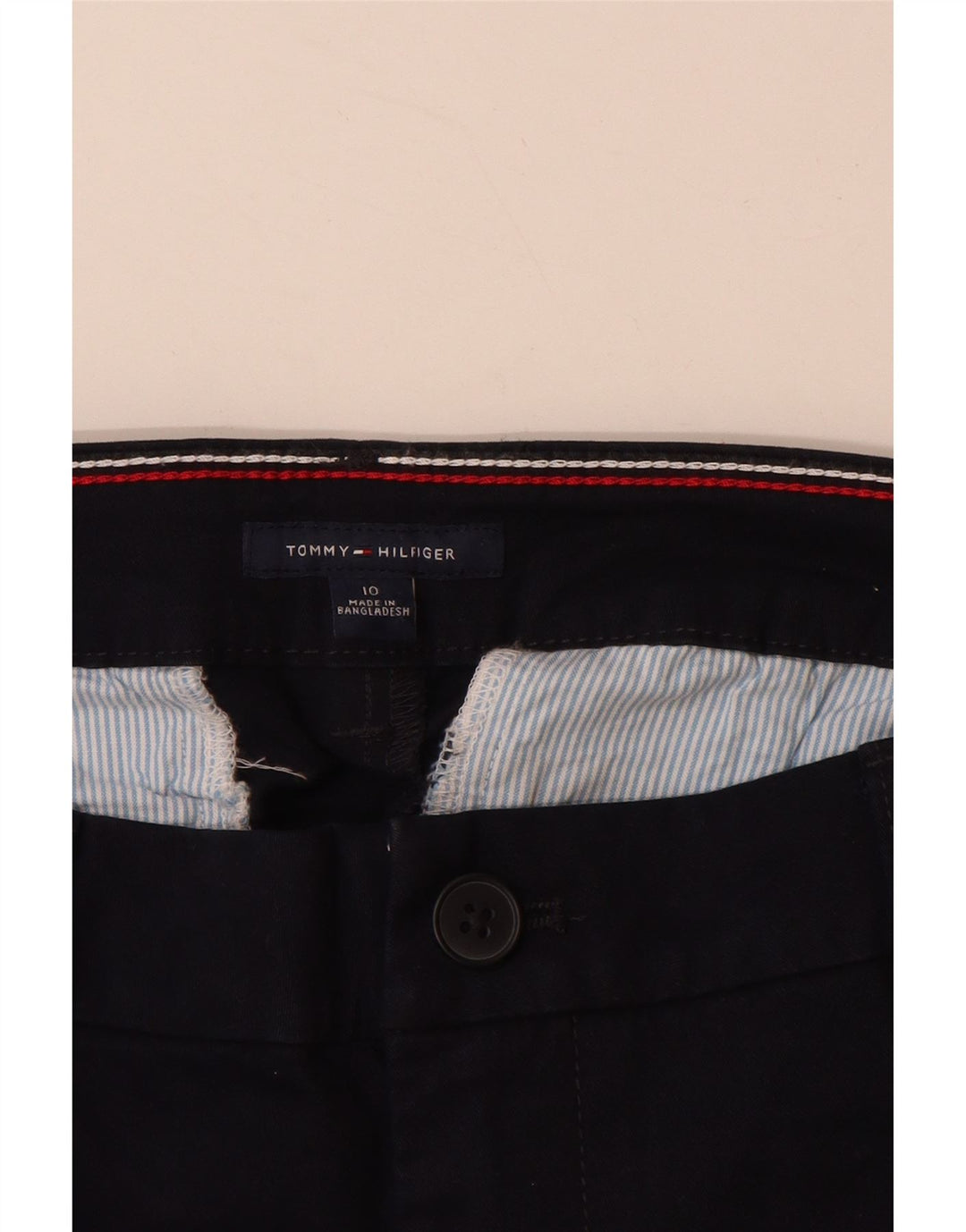 TOMMY HILFIGER Γυναικείο λεπτό παντελόνι Chino US 10 Large W32 L29 Navy Blue