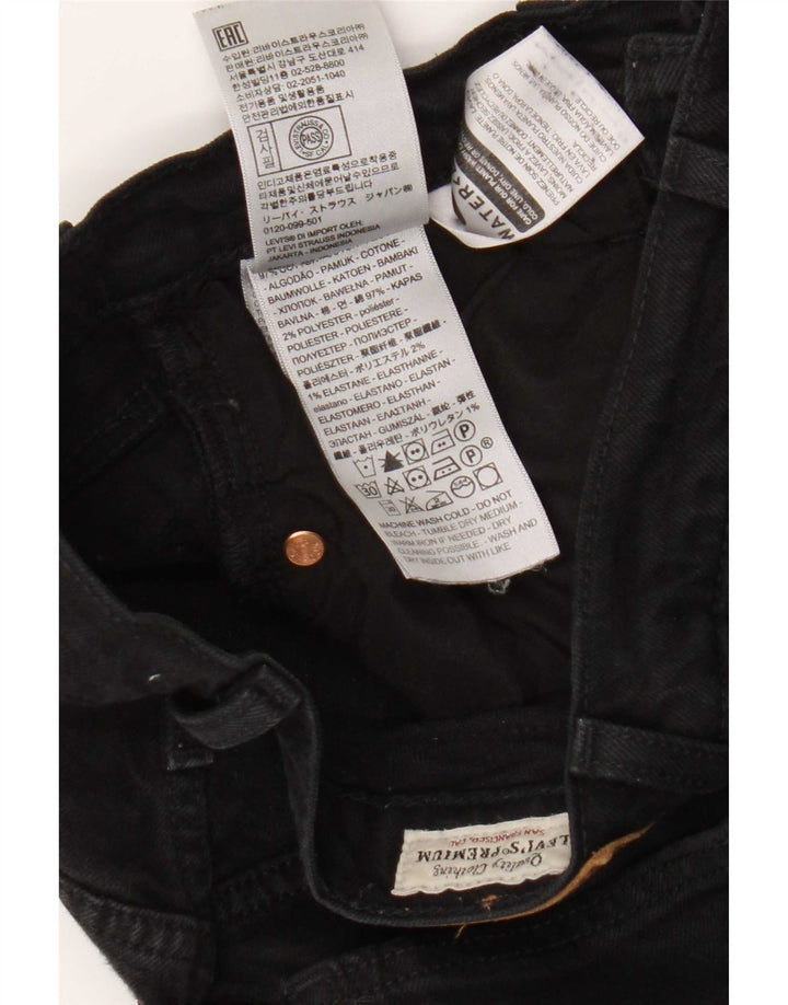 Γυναικείο τζιν Levi's Ribcage ίσιο W24 L27 μαύρο βαμβακερό