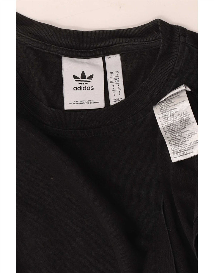 Ανδρικό T-Shirt Adidas Top μεγάλο μαύρο βαμβακερό