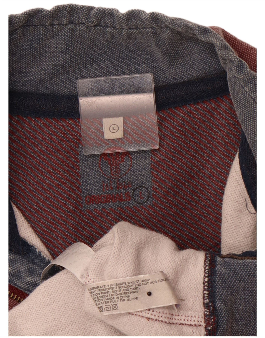 FAT FACE Ανδρικό φούτερ με φερμουάρ πουκάμισο μεγάλο βαμβακερό μπορντό