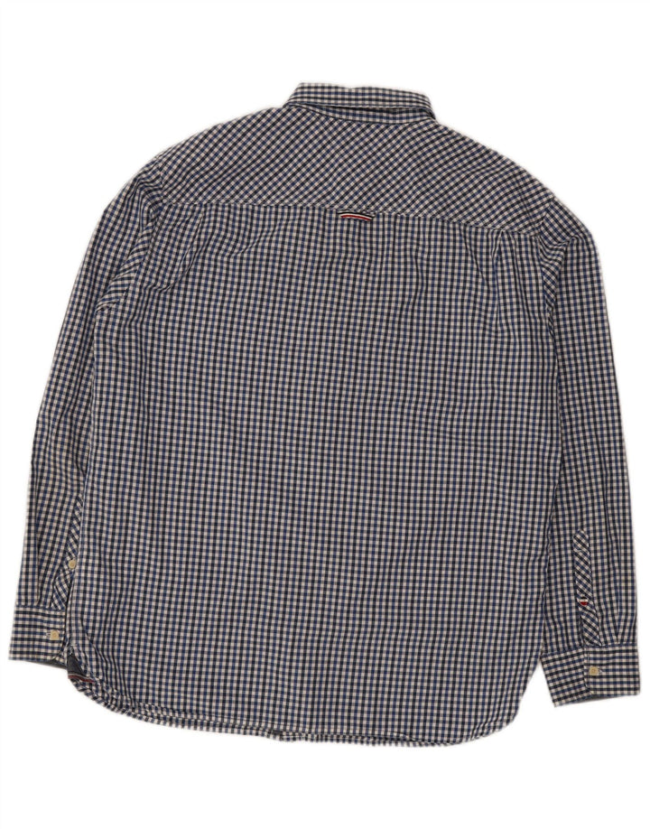 Tommy Hilfiger Ανδρικό πουκάμισο με κανονική εφαρμογή XL Blue Gingham Cotton