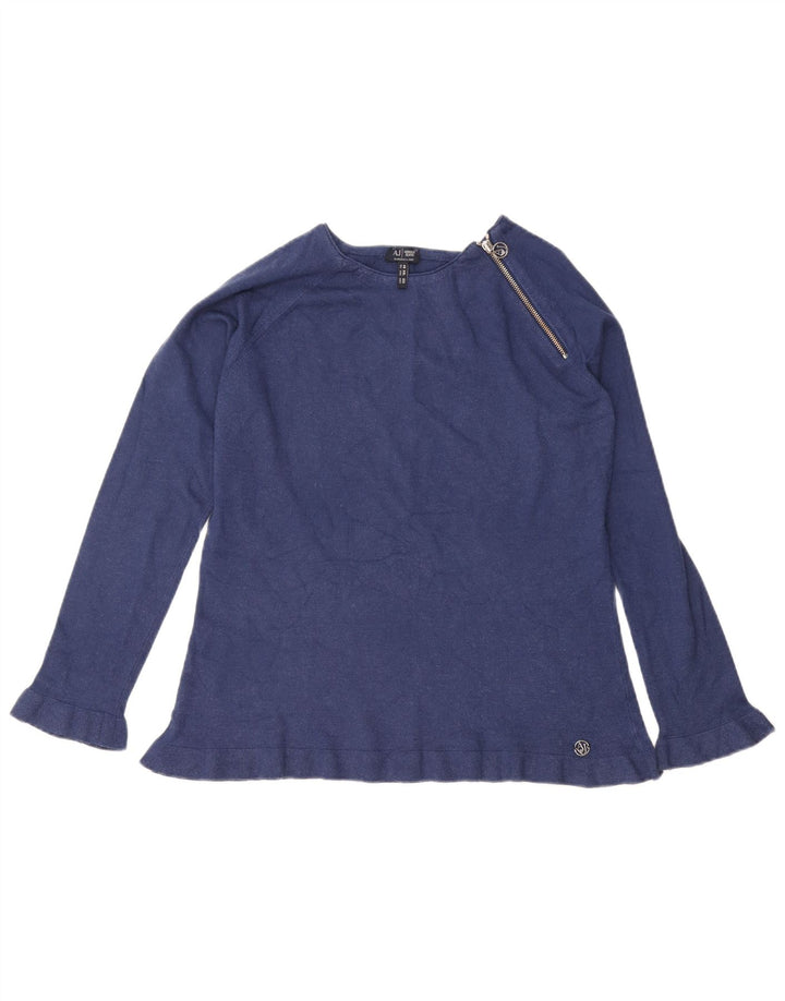 ARMANI Γυναικείο πουλόβερ με φερμουάρ EU 48 2XL Navy Blue