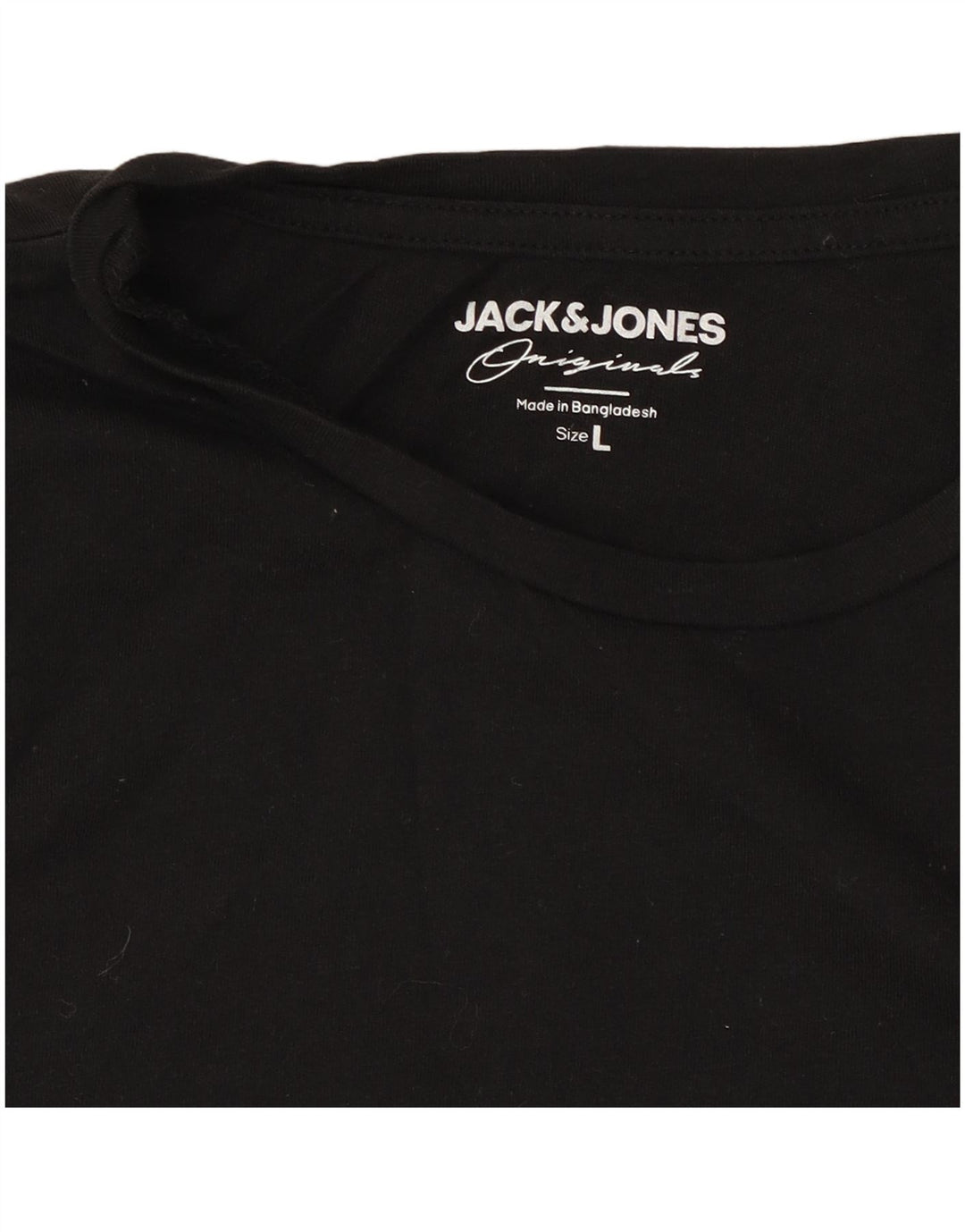 Jack & Jones Ανδρικό T-Shirt Top Large Μαύρο