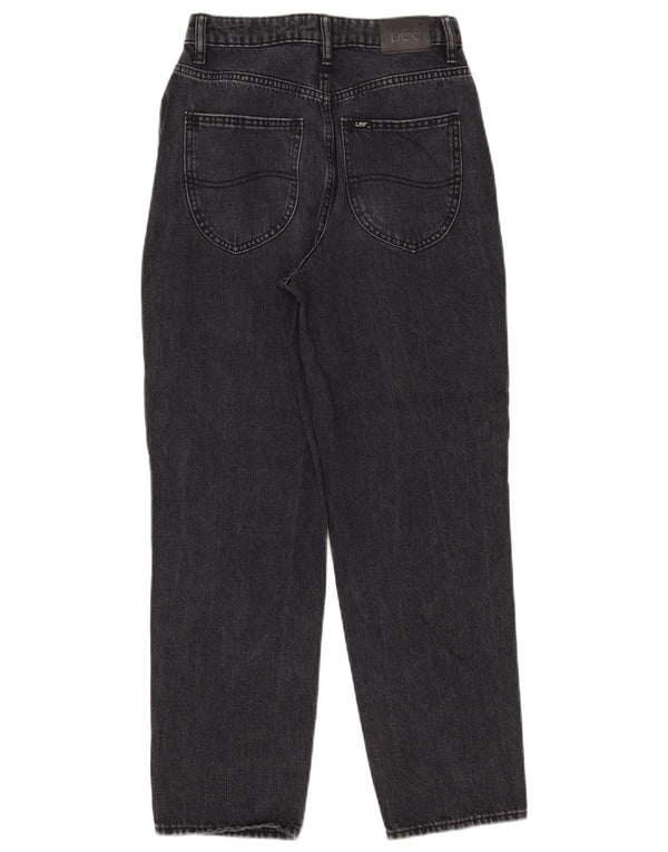 Lee Womens Distressed Tapered Jeans Large W28 L27 Μαύρο βαμβακερό