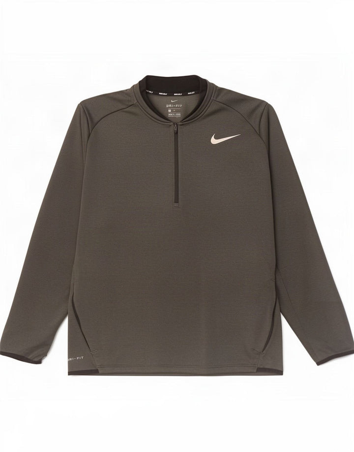 Ανδρική φόρμα Nike Dri Fit με φερμουάρ πουλόβερ στο επάνω μέρος XL γκρι πολυεστέρας