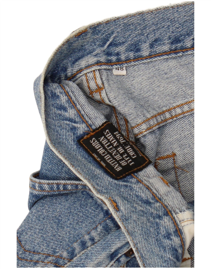 BENETTON Γυναικείο ψηλόμεσο τζιν IT 48 XL W32 L30 Μπλε βαμβακερό