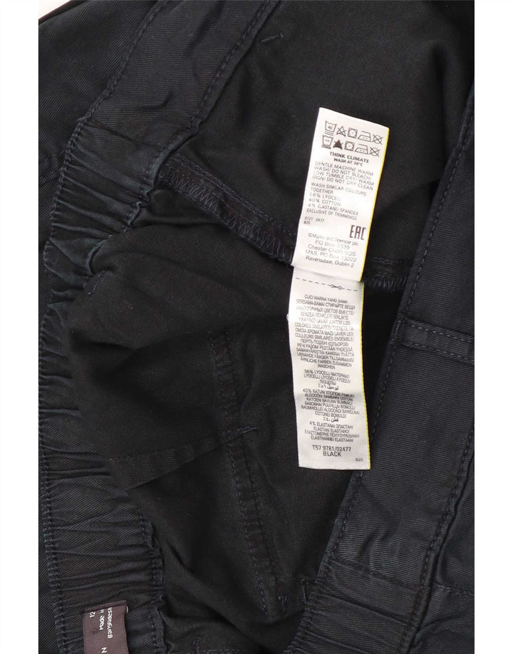 Marks & Spencer Γυναικείο Παντελόνι Crop Cargo UK 12 Medium W30 L23 Μαύρο