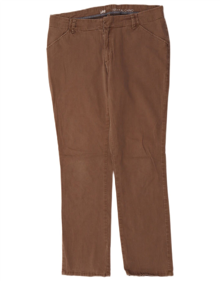 Lee Γυναικείο ίσιο παντελόνι Chino W34 L29 Καφέ