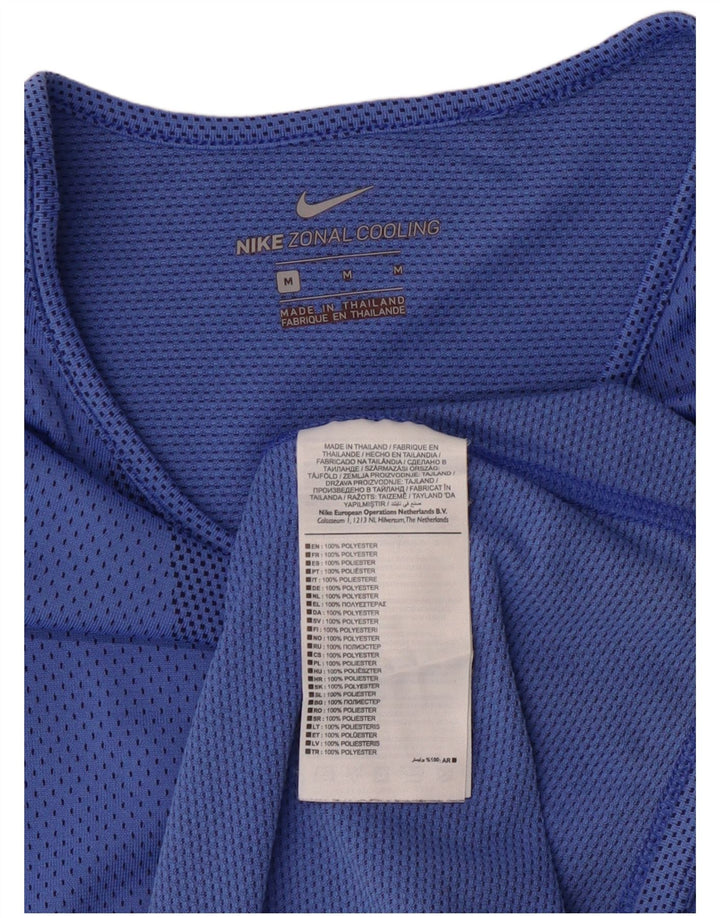 Γυναικείο T-Shirt Nike Top UK 14 Medium Blue Polyester
