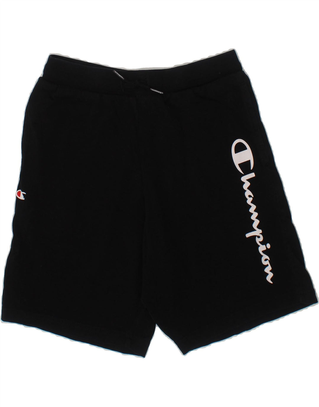 CHAMPION Boys Graphic Sport Shorts 9-10 Years Medium Black Cotton Vintage Champion and Second-Hand Champion from Messina Hembry 