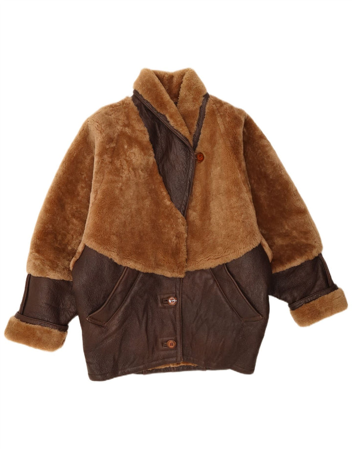 Vintage Γυναικείο Μπουφάν IT 40 Small Brown Colourblock