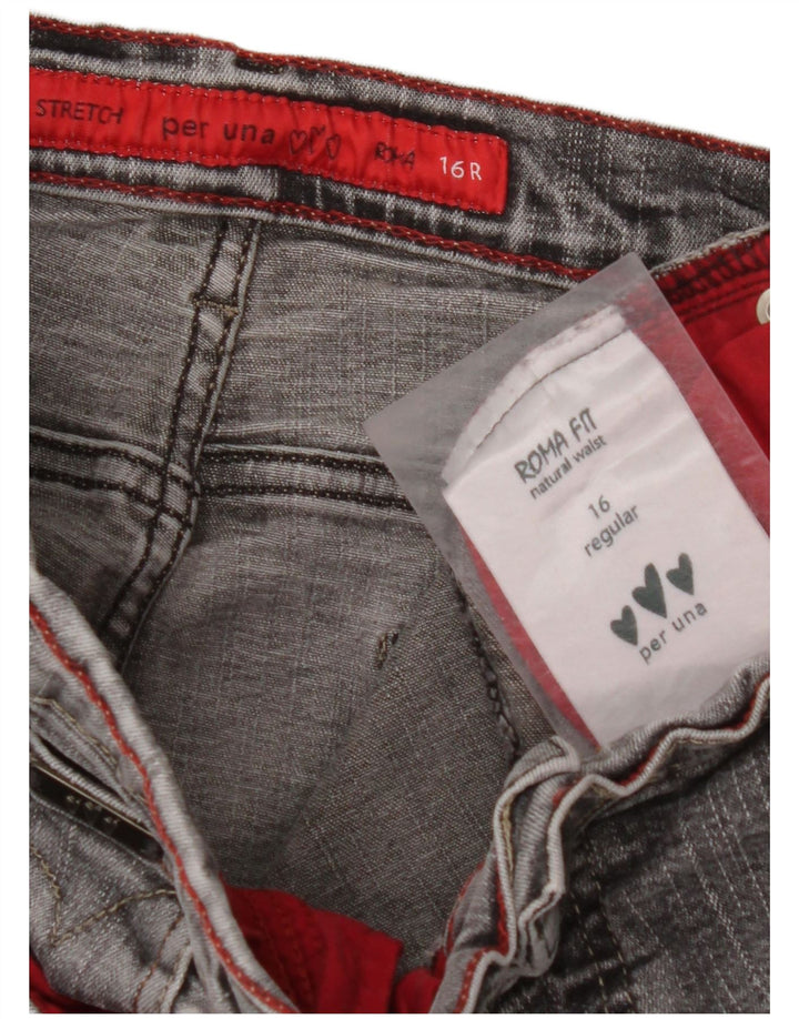 MARKS & SPENCER Γυναικεία Stretch Straight Jeans UK 16 Large W32 L30 Grey