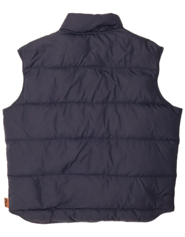 Fila Mens Padded Gilet IT 56 XL Navy Blue Polyamide