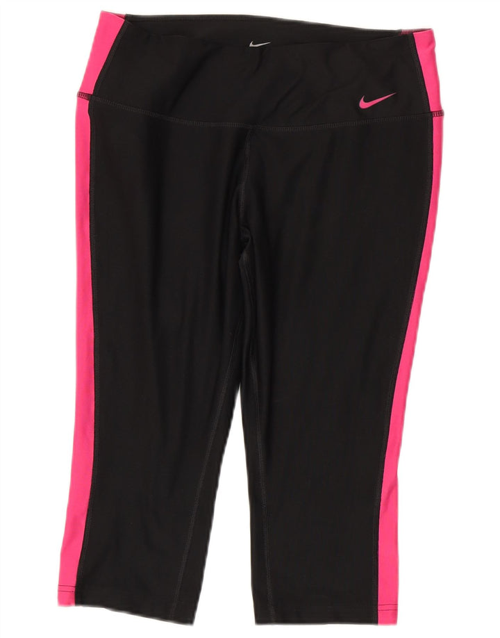 Γυναικεία κολάν Nike Dri Fit Capri UK 12 Medium Black Colourblock