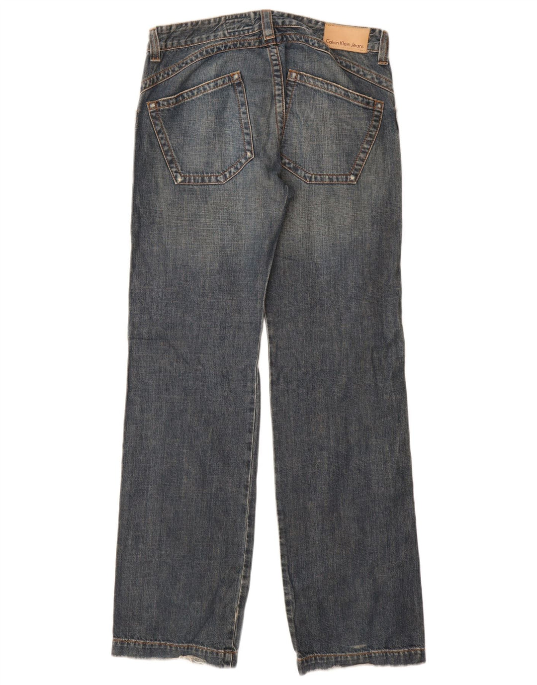 Γυναικείο τζιν ίσιο CALVIN KLEIN W32 L34 Μπλε βαμβακερό