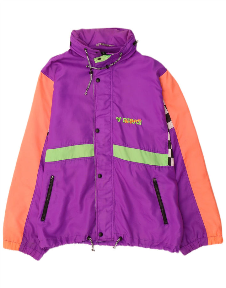 Brugi Ανδρικό μπουφάν βροχής UK 44 2XL Purple Colourblock Polyester